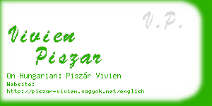 vivien piszar business card